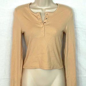Forever 21 Cream Button-Down Top